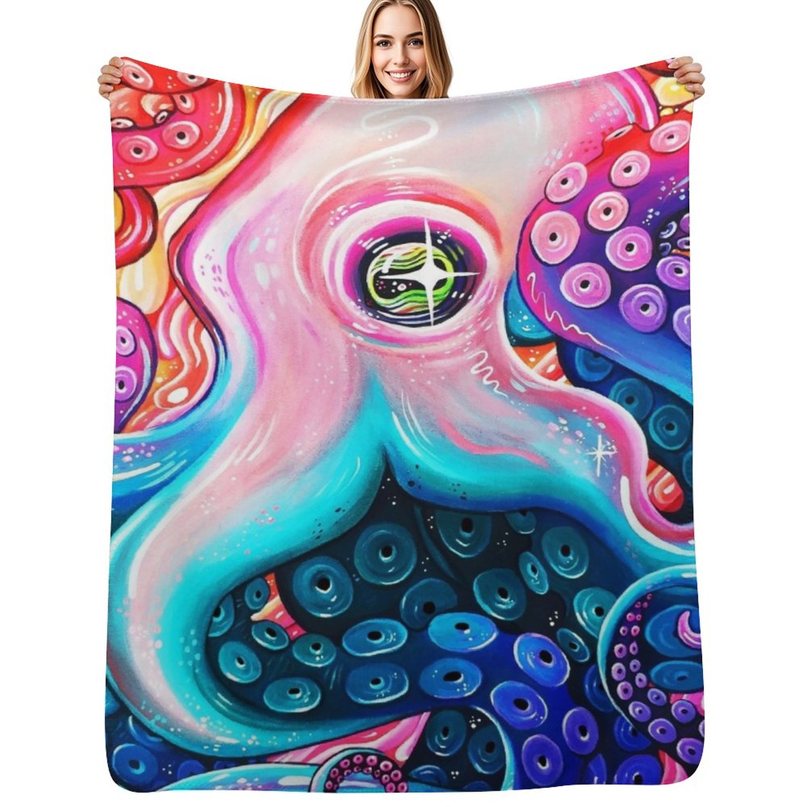 Anime Cosplay Idea - GlitterOctopus Throw Blanket valentine gift ideas