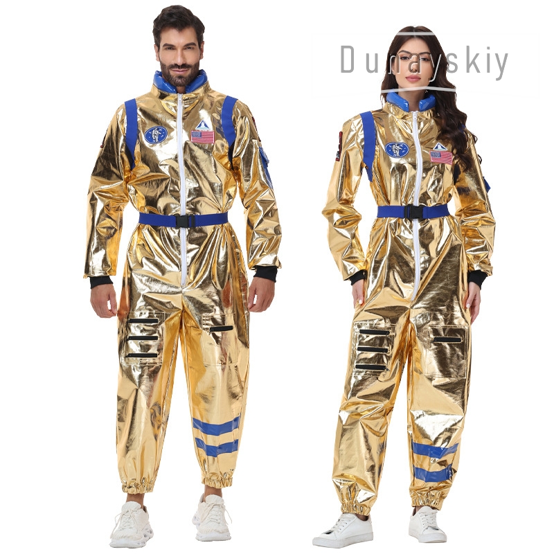 Shiny Metallic Gold Astronaut  - Anime Cosplay Couple ulasan dan harga